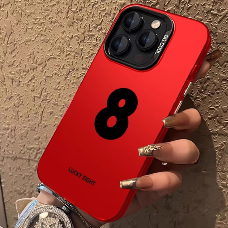 苹果15promax手机壳红色iphone14潮牌13防摔个性幸运数字15新年款