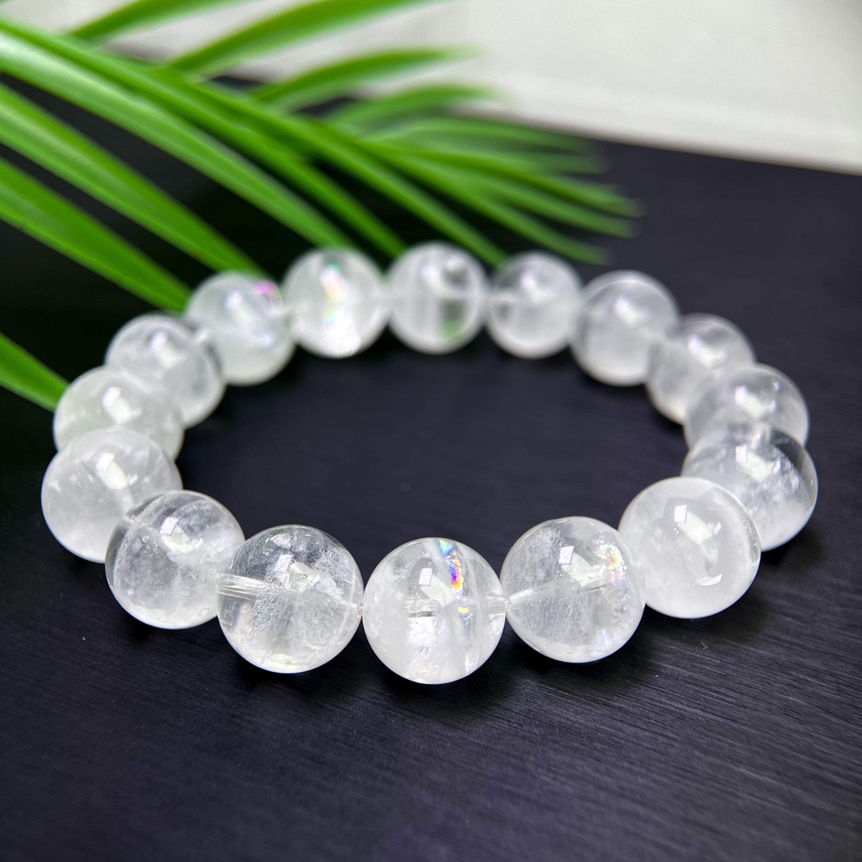喜马拉雅水晶 白幽灵手串7-21mm+合集 FX-5442