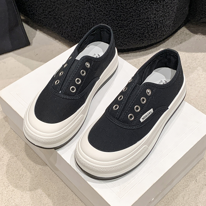 舒适帆布一脚蹬休闲鞋