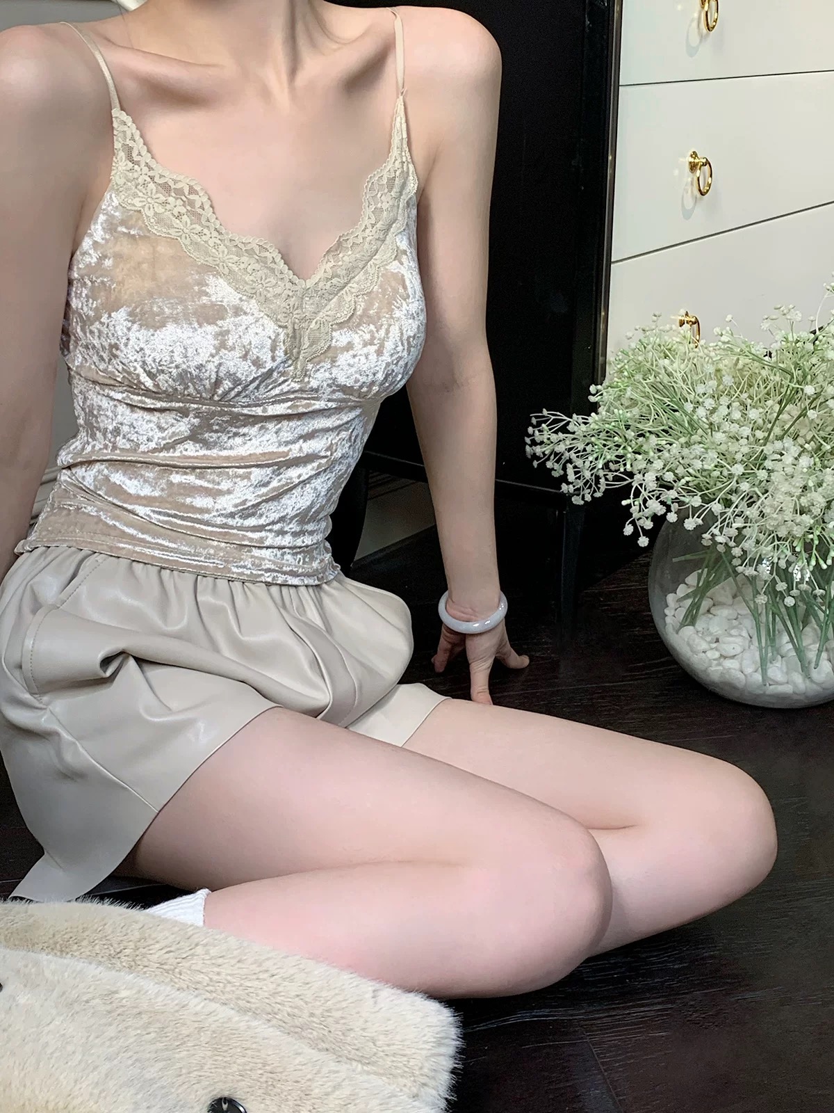 【半暮】法式百搭神奇内搭吊带蕾丝显瘦气质