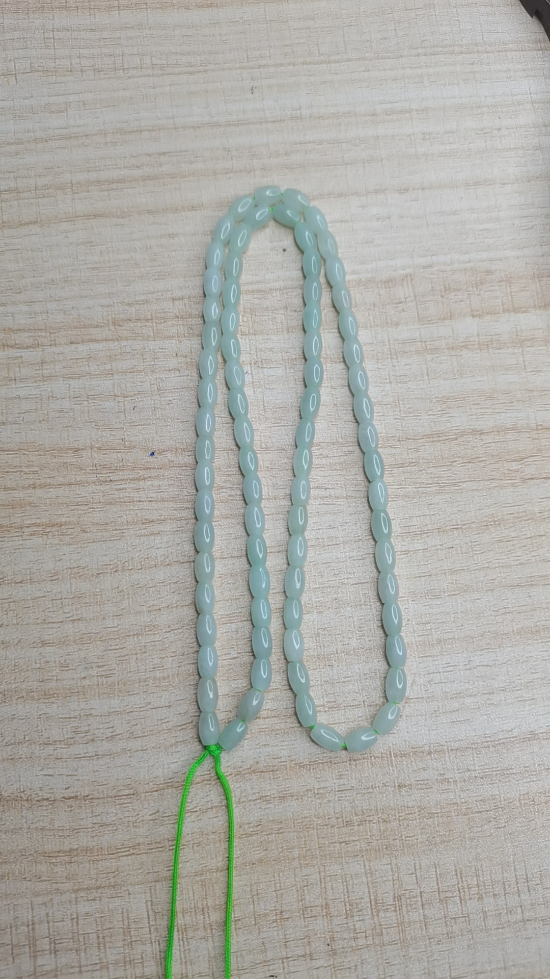 天然翡翠A货   米粒珠链