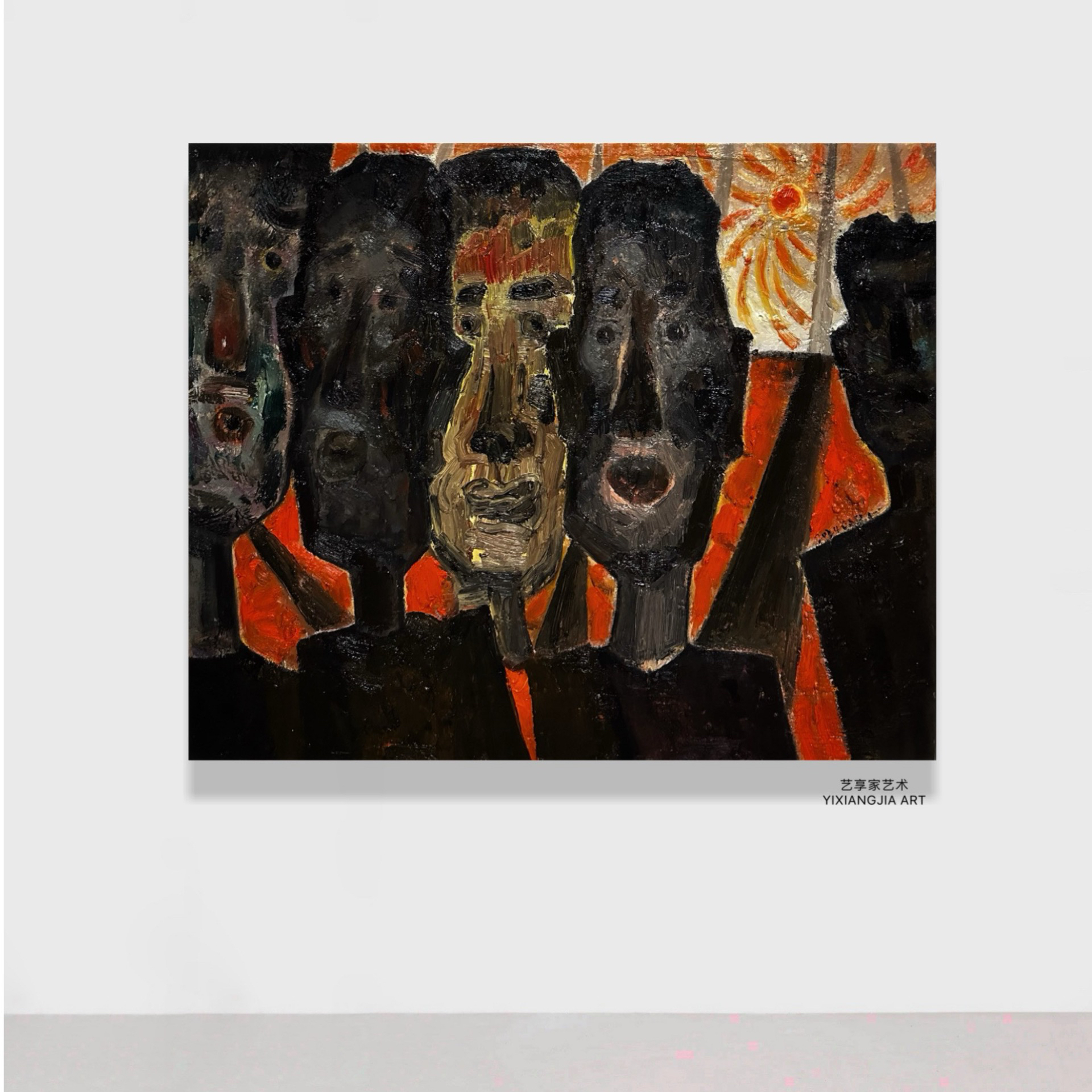 孤品｜高安波老师油画 《五条人》50x60cm