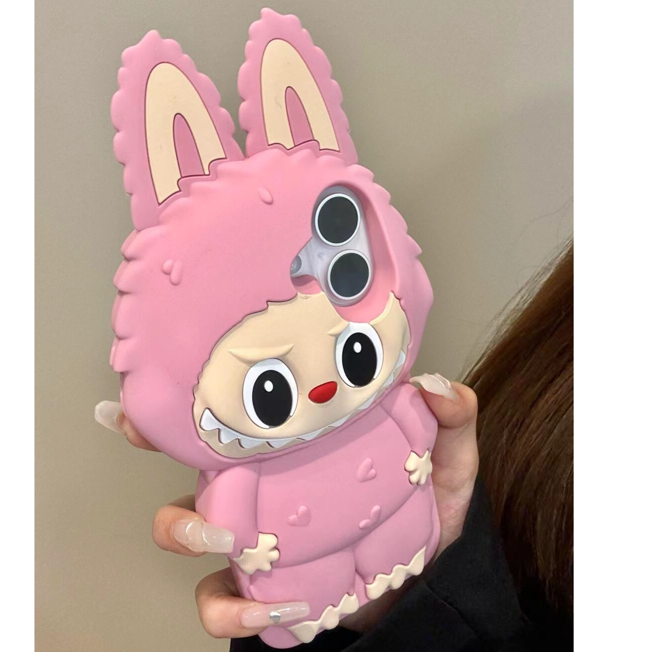 萌态趣味立体拉布布适用苹果15手机壳iphone16pro新款13promax软
