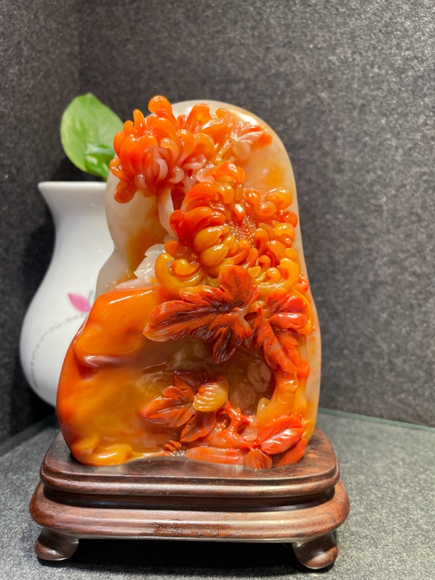 寿山石杜林花开富贵