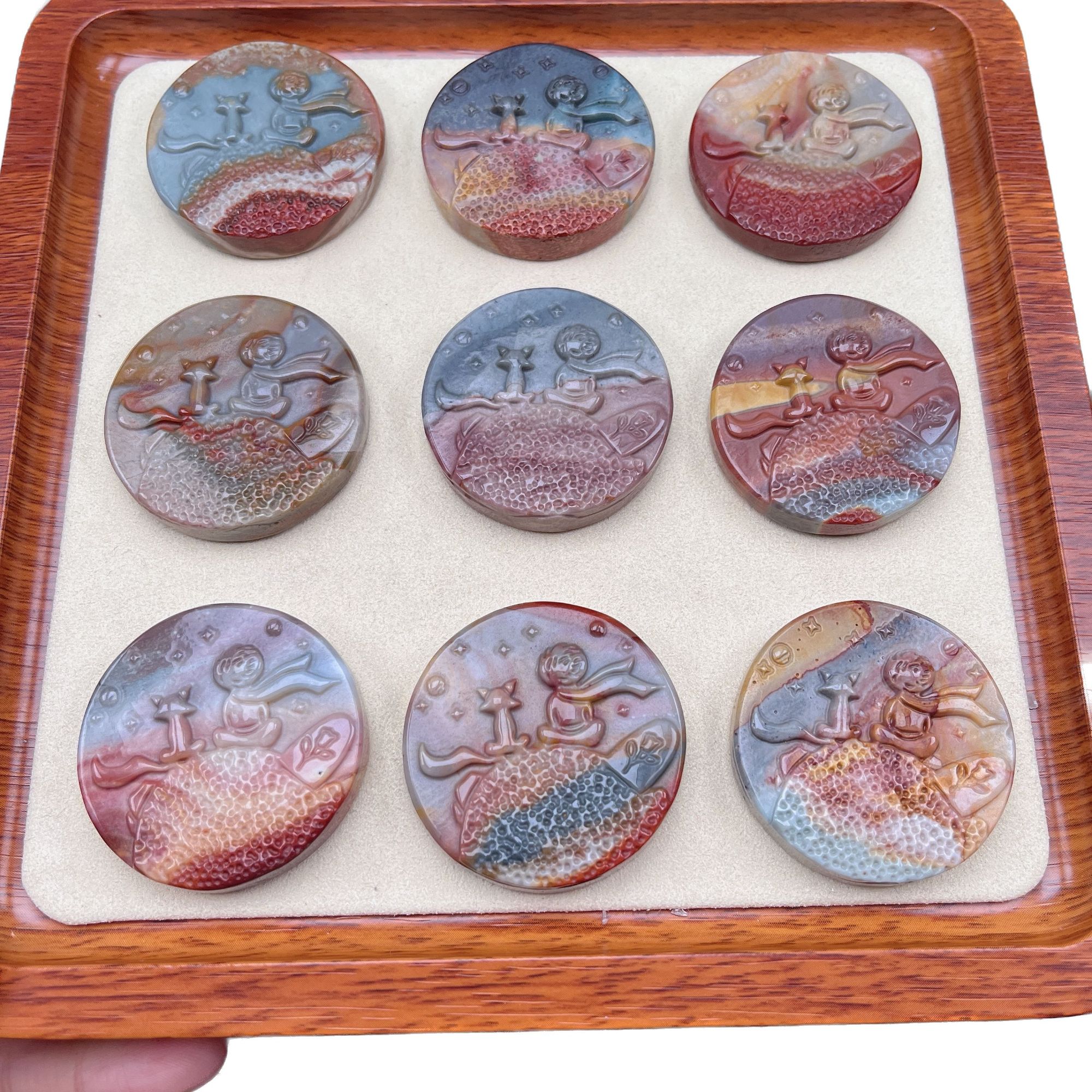 阿拉善石英质玉萌宠手串diy