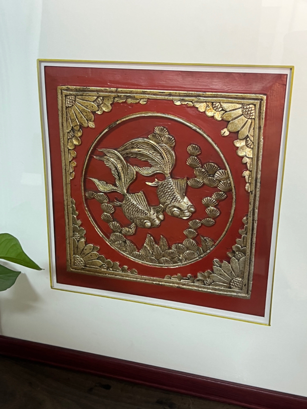 42*42 东阳木雕 实木装裱