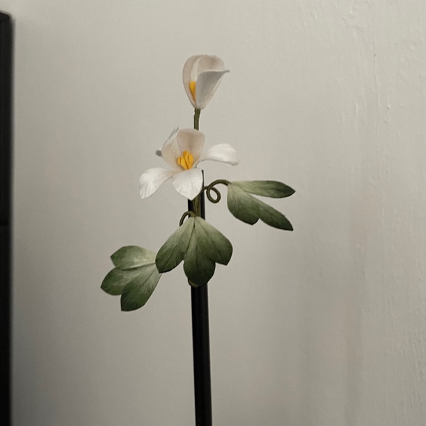 非遗绒花发簪古风气质新中式国风古典盘发簪发簪子木发簪头饰发饰