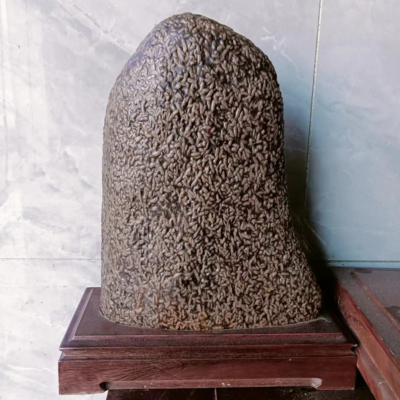 三清山米粒石天然原石观赏石奇石玄关办公室靠山石摆件（一物一拍）