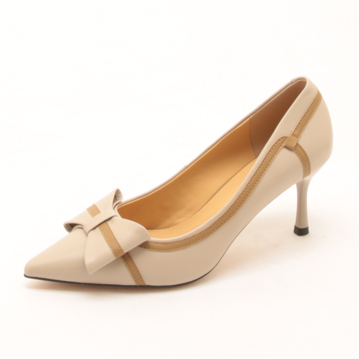 4579春秋新款细跟真皮单鞋尖头气质高跟鞋百搭优雅时尚女鞋