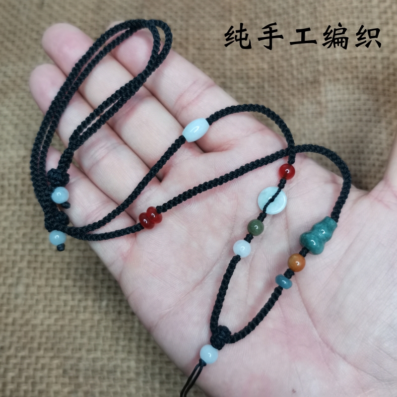 纯手工编织吊坠绳项链编绳挂绳绳子挂脖绳可调节挂件绳可调节