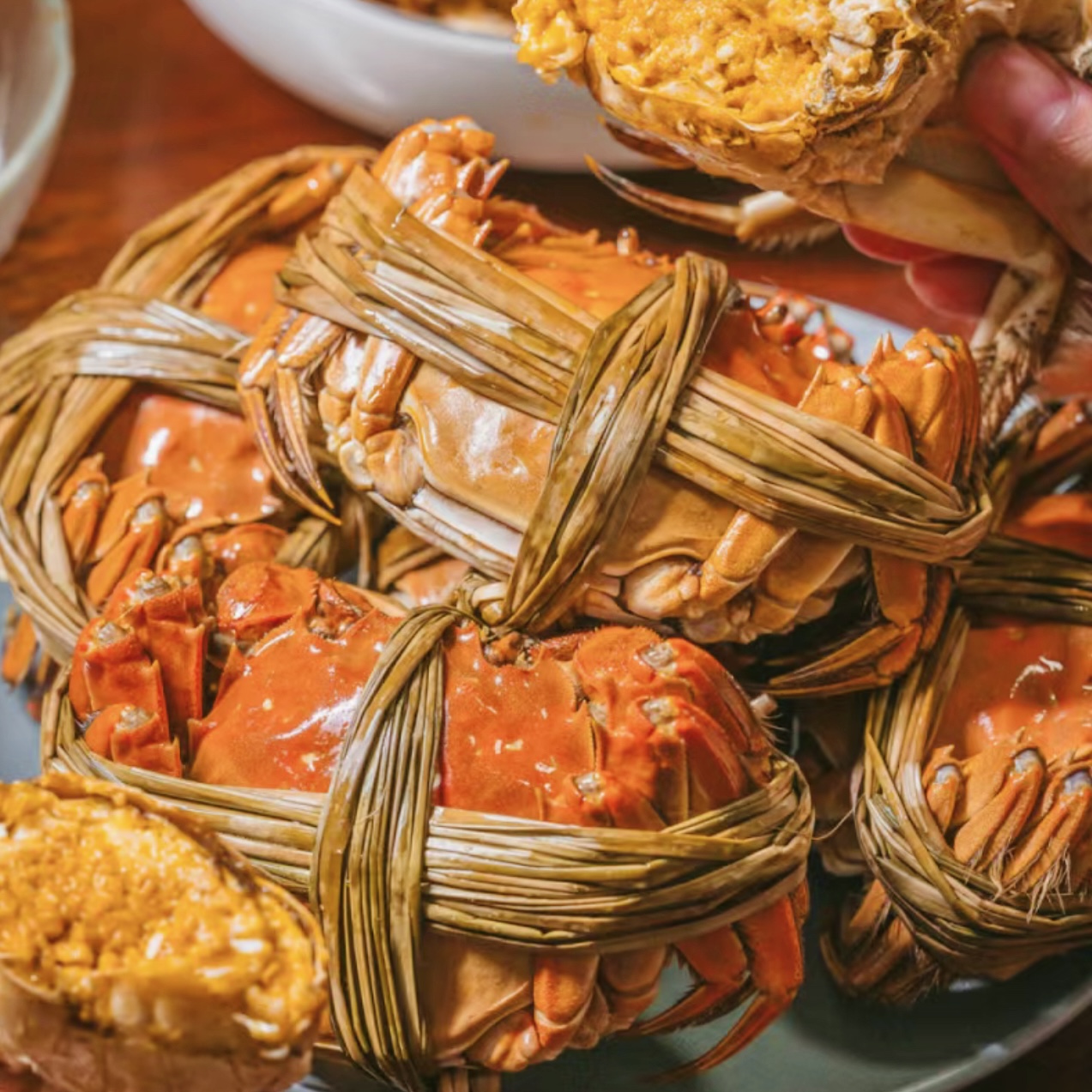 活蟹盘锦河蟹公母组合【母蟹（2.0-1.7两）5只+公蟹（2.0-1.8两）5只】