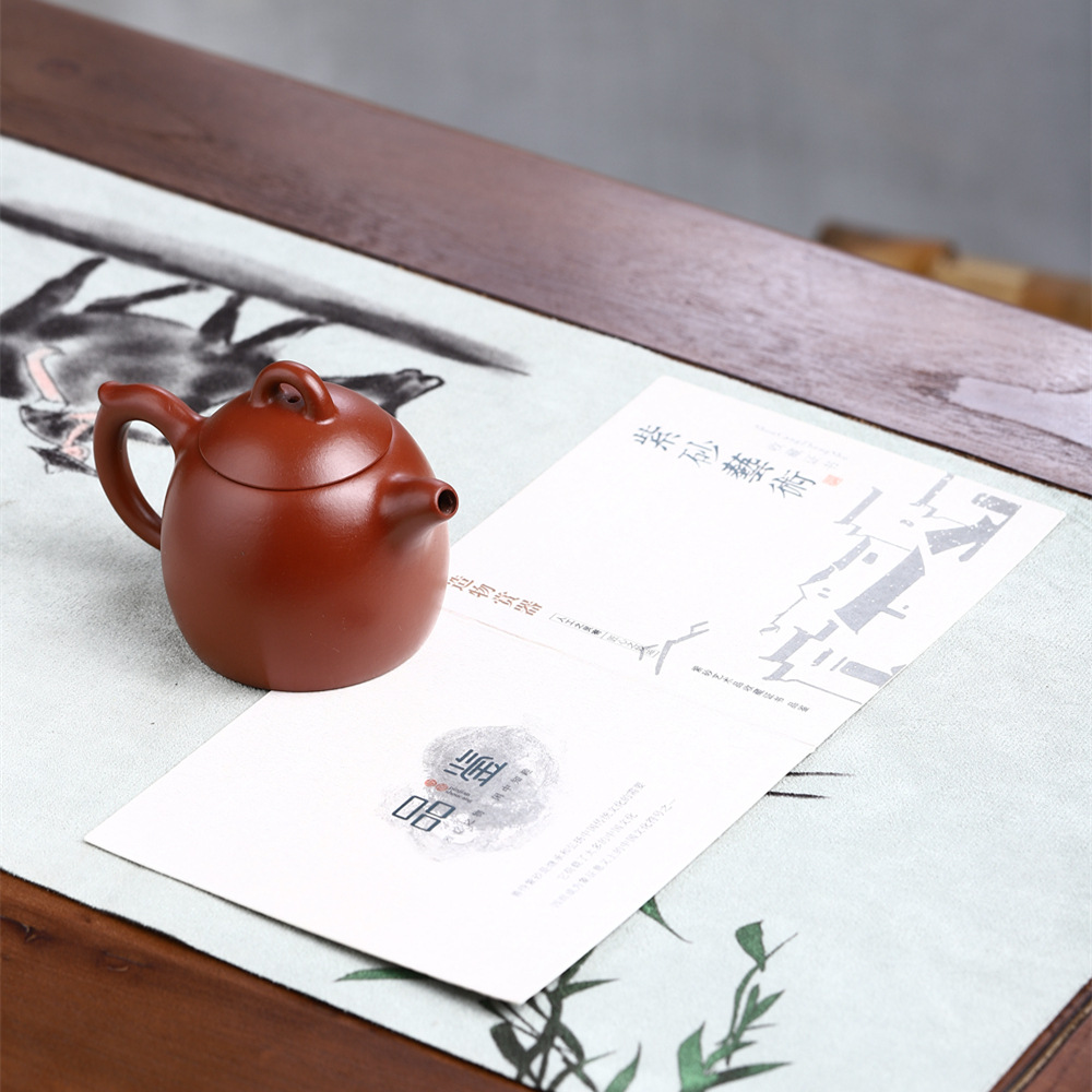 宜兴名家纯原矿大红袍紫砂壶 全手工小品秦权茶壶功夫茶具货中式
