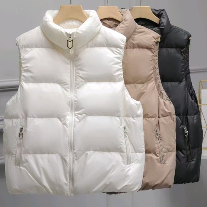 羽绒马甲女短款韩版时尚休闲无袖马夹宽松显瘦保暖立领秋冬外套潮