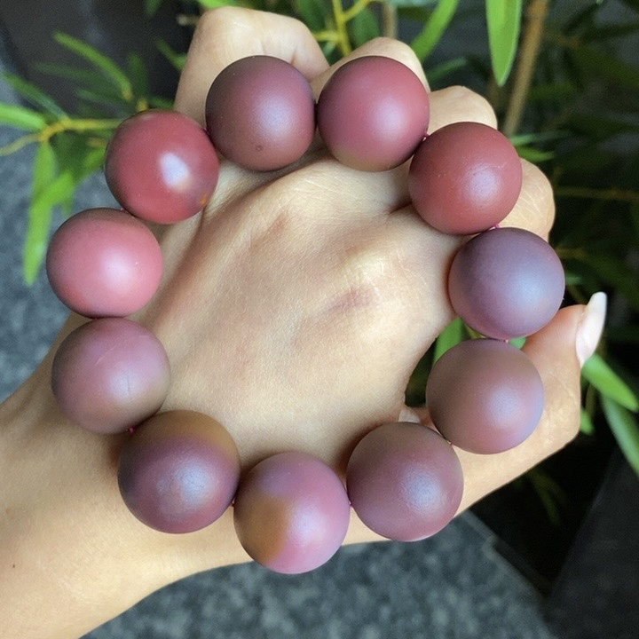 四川大凉山盐源玛瑙老矿老料收藏级艳丽色磨砂单珠手串手链手持