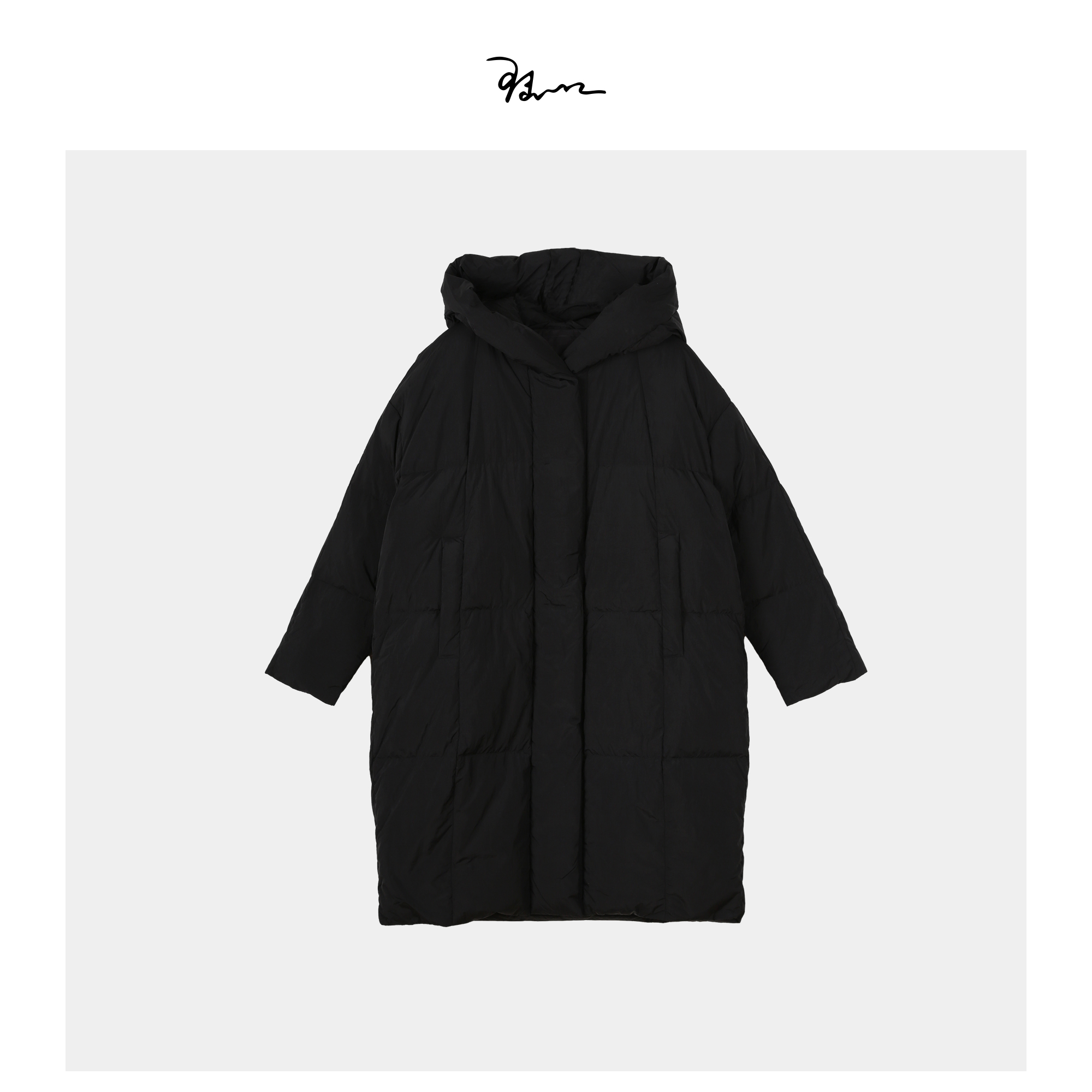 【落叶】陆一口女装高级定制中长款连帽面包羽绒服