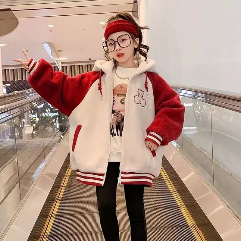 【清仓特价】女童外套秋冬装2024新款韩版洋气时髦儿童中大童加厚