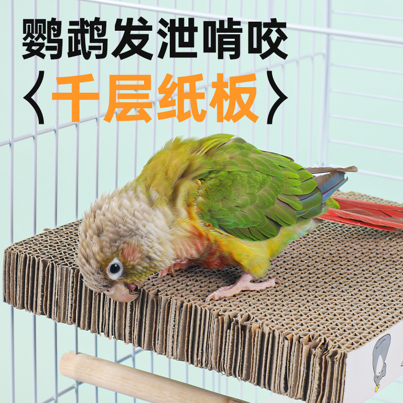鹦鹉玩具啃咬纸板鸟千层饼玩耍解闷肆意发泄玄凤牡丹专用品