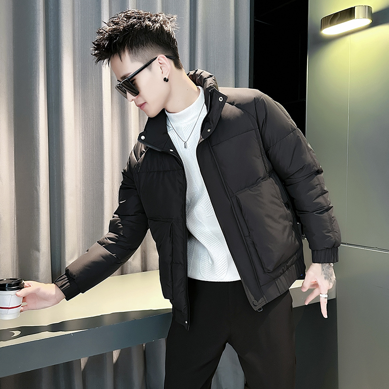 男士潮牌立领羽绒棉服冬季潮流痞帅加厚棉衣袄子2024新款男装棉袄