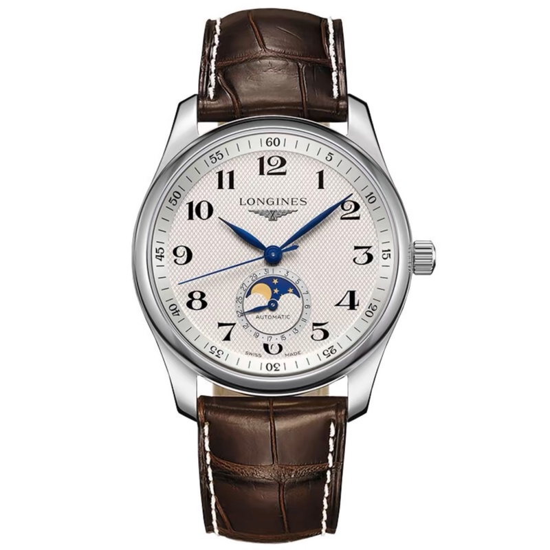 99新 Longines/浪琴  L2.909.4.78.3名匠909四针月相经典/40表径