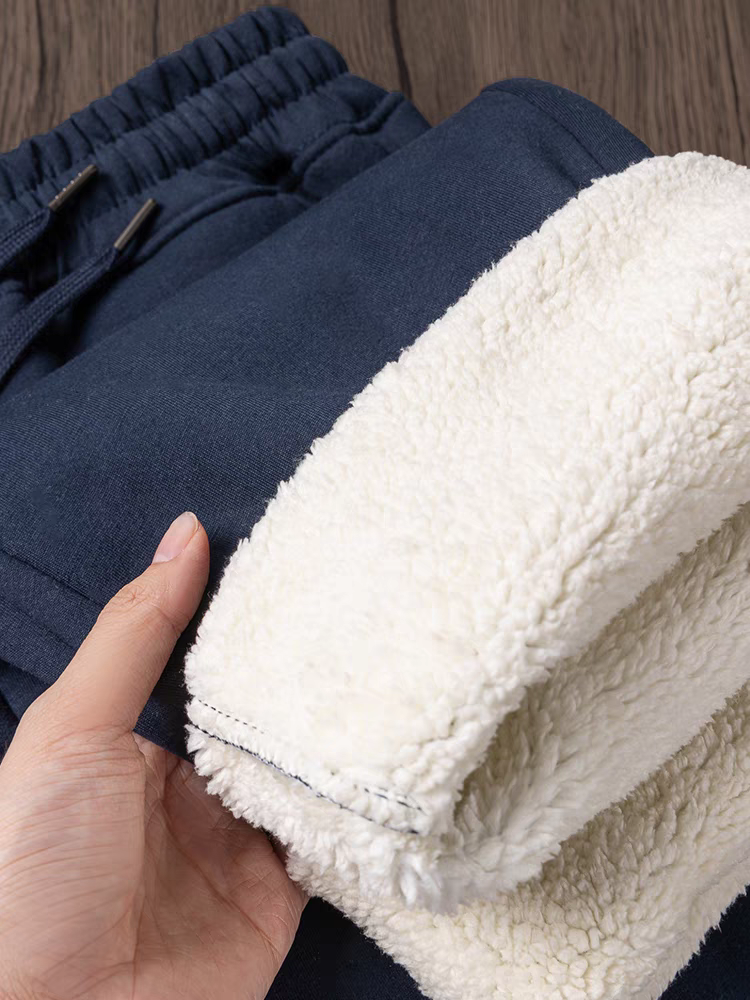 500克保暖羊驼绒加绒加厚卫裤