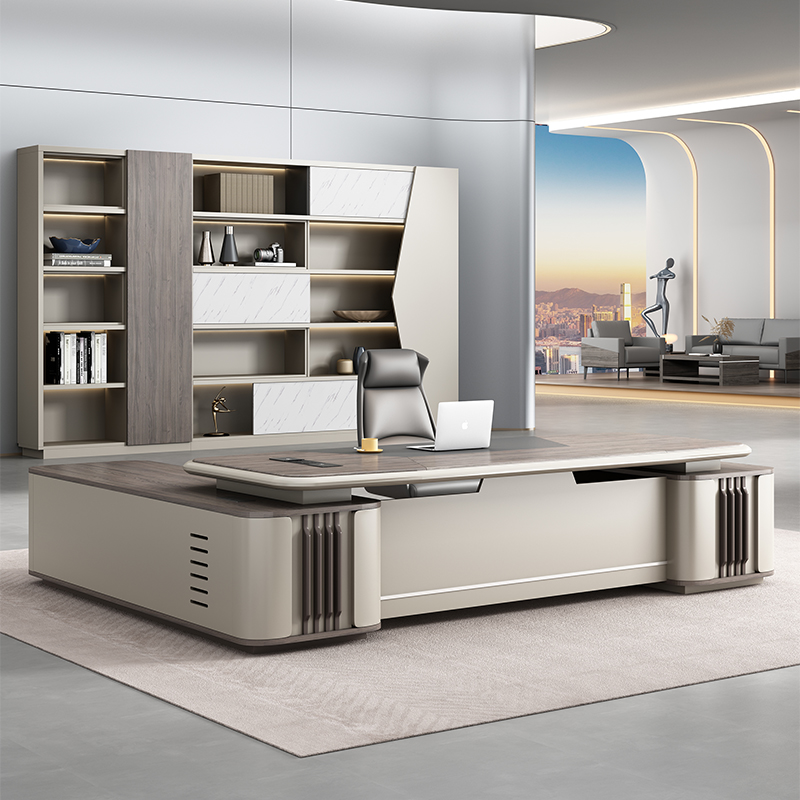 老板桌办公桌简约现代轻奢大班台经理桌办公家具总裁办公桌椅组合