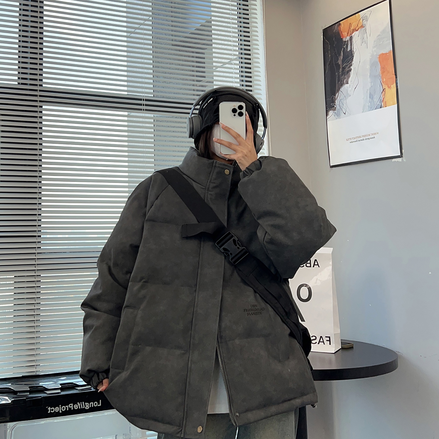 冬季重磅加厚保暖皮棉服潮牌情侣百搭复古棉袄2023年新款外套棉衣