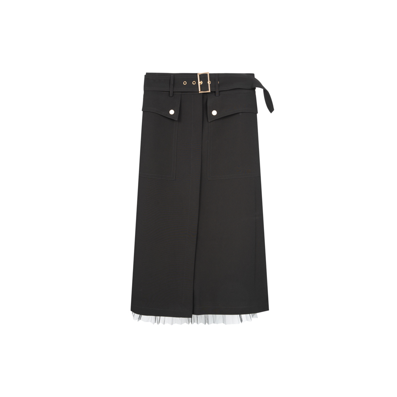 【她翼】秋冬休闲长裙女士开叉不规则气质百搭半身裙BH1103321491