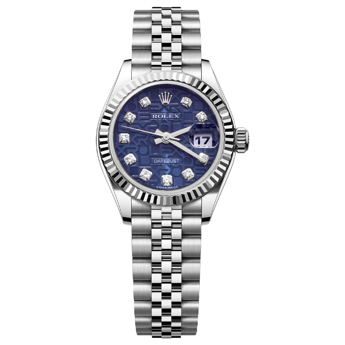 99新 Rolex/劳力士 女装日志型系列179174蓝色腕表/WHP031744