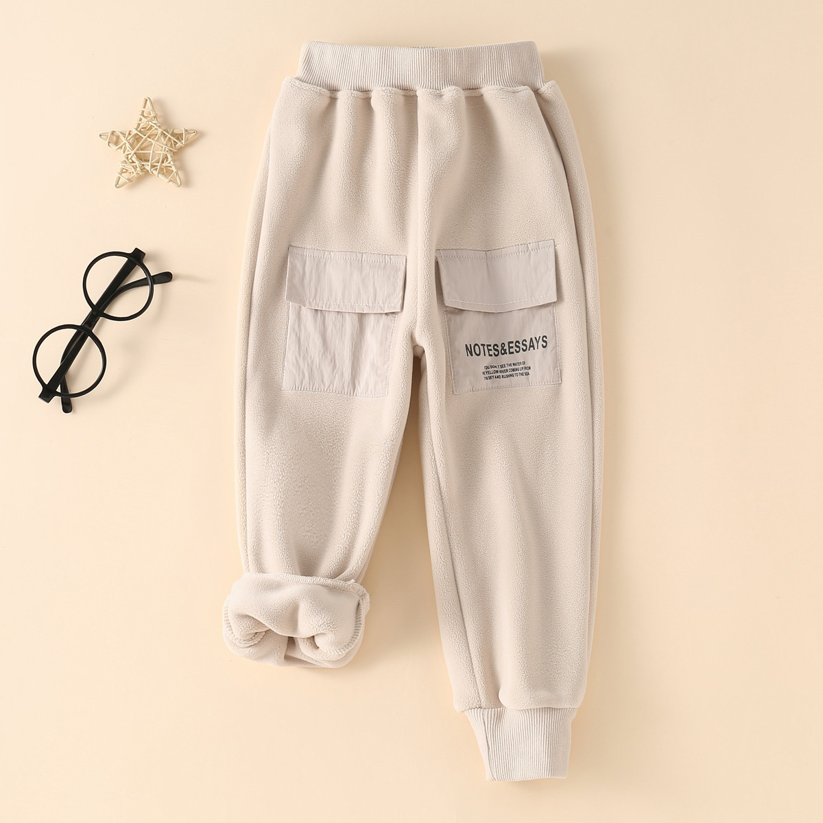 【加绒加厚】男童裤子冬季新款儿童保暖运动裤中大童长裤清W124701