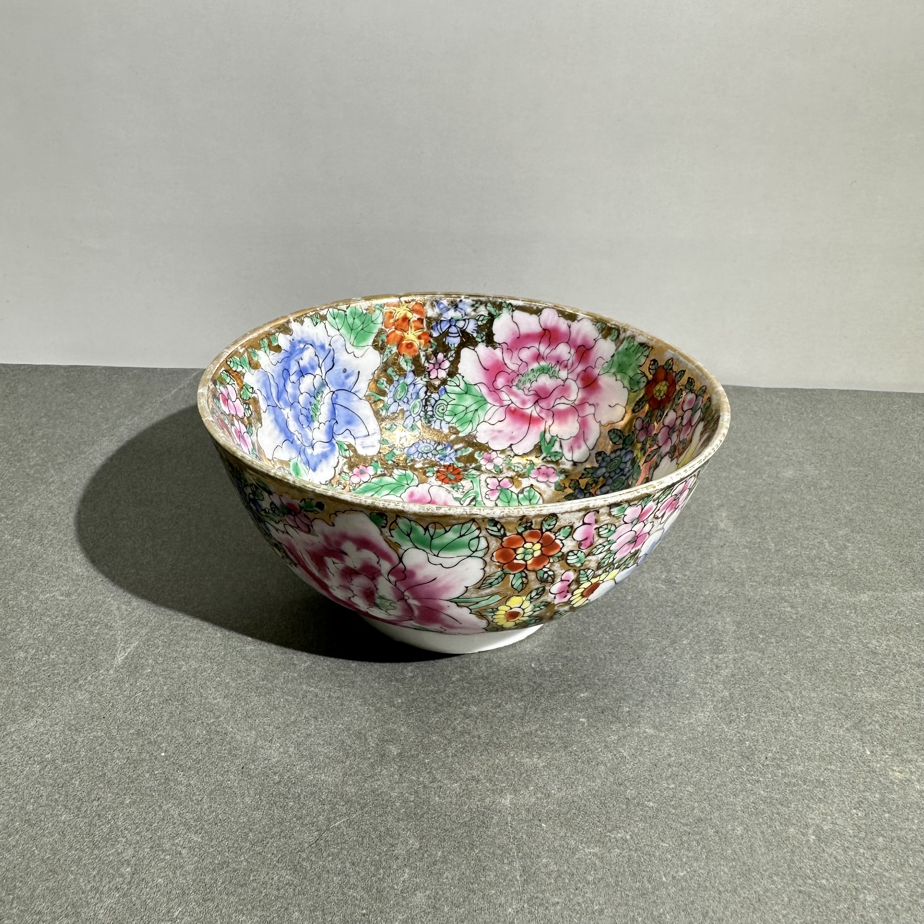 创汇时期/金地万花锦碗/T317004/美82/全品/朝阳文物