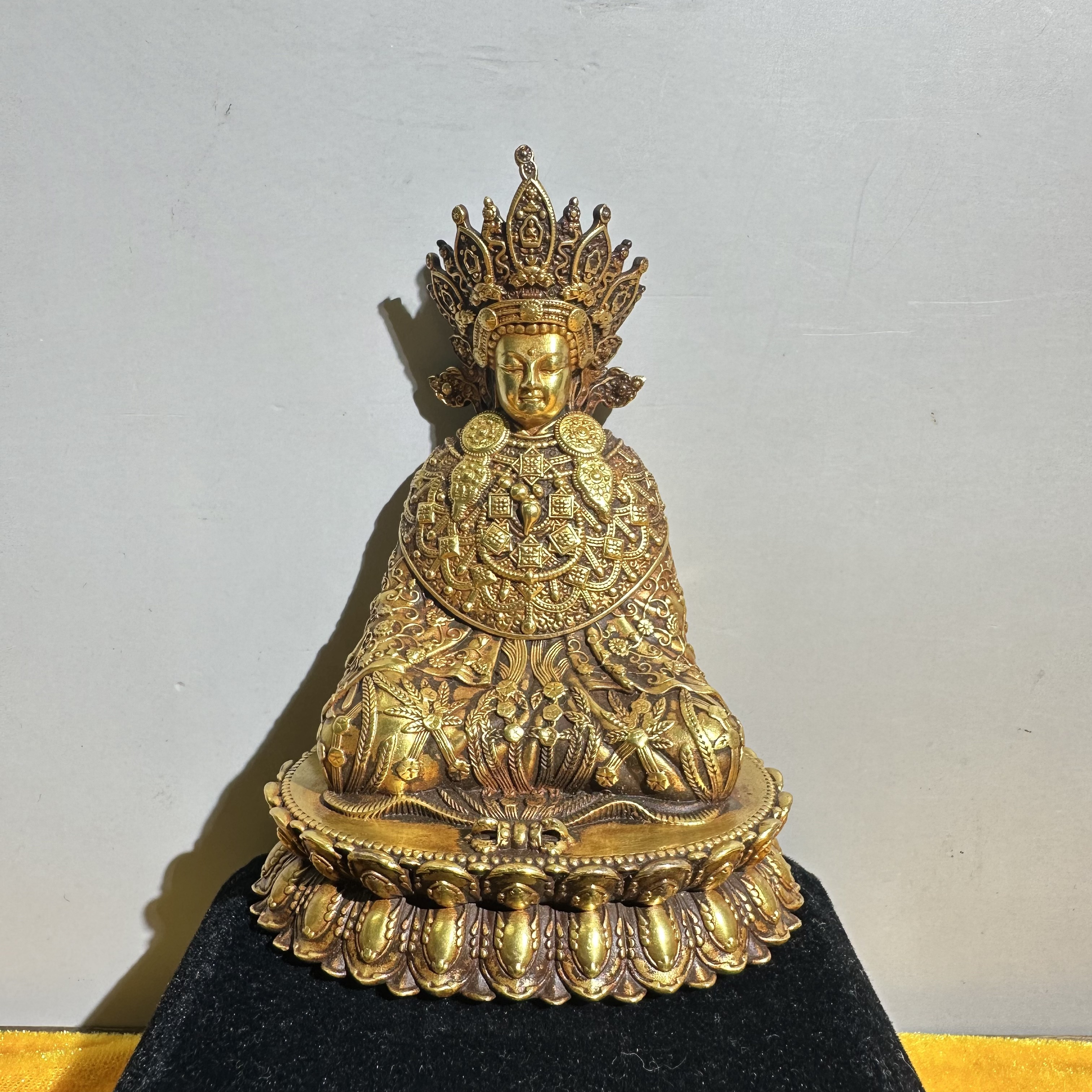 民国时期/铜鎏金佛造像/T1126002/美82/全品/古董/收藏/朝阳文物