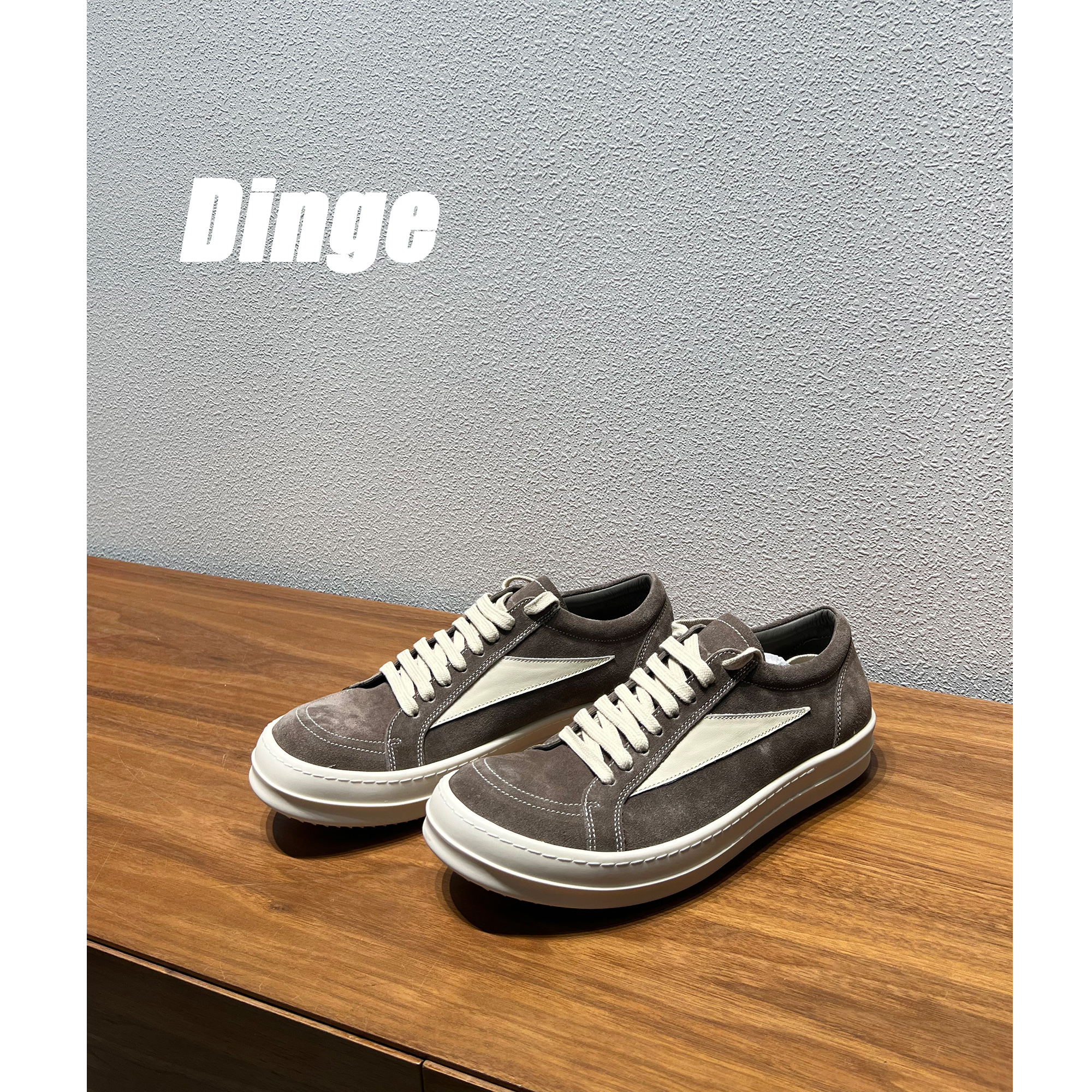 【DinGe】韩版ro厚底板鞋新品秋季小众设计百搭潮流休闲鞋系带潮鞋