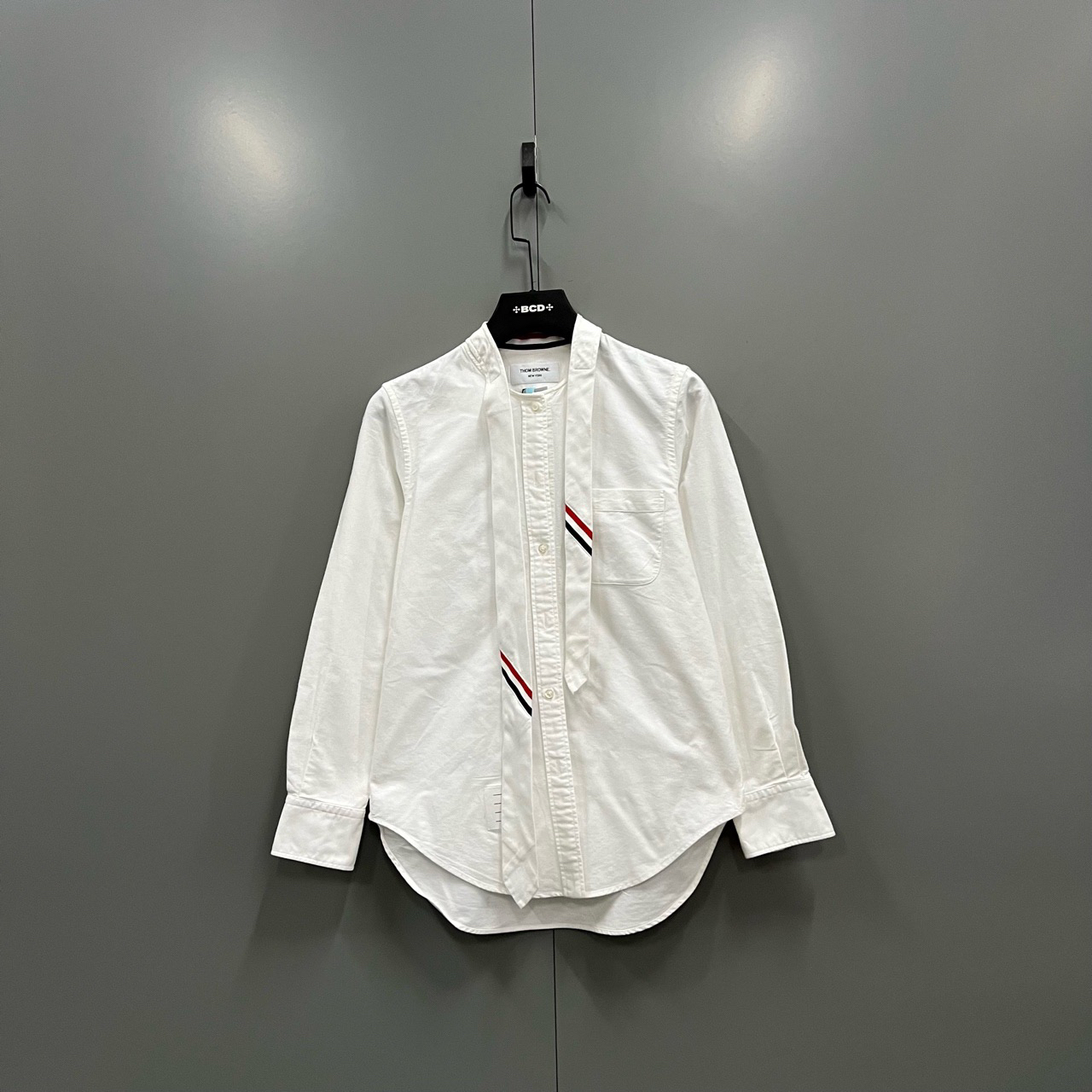(jpy) 113 Thom Browne TB 系带条纹长袖衬衫 40码/95新/公价8848