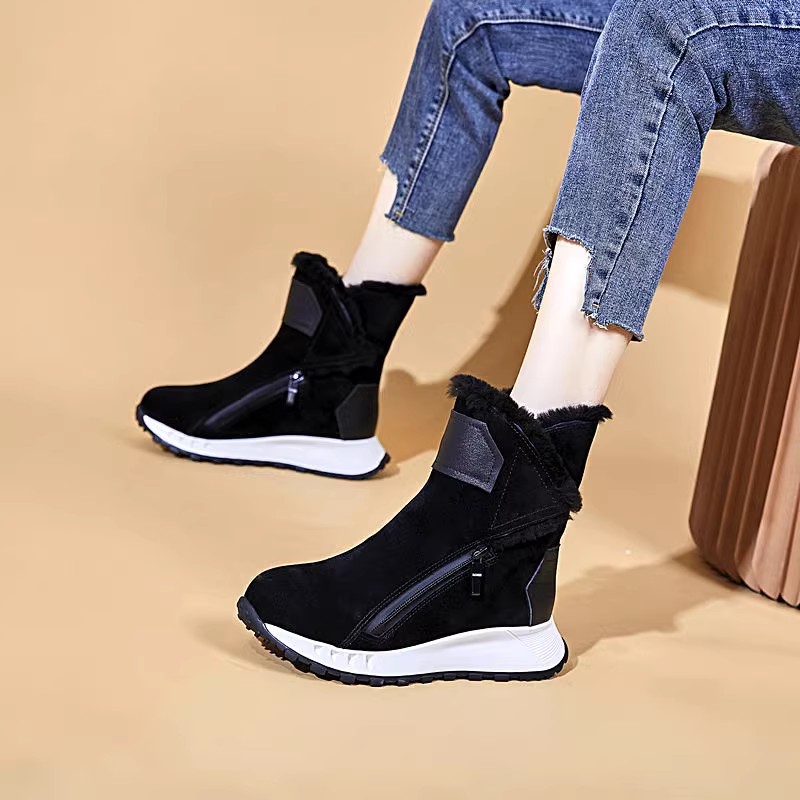 东北雪地靴女爆款2025新款网红厚底皮毛一体冬季保暖加绒加厚棉鞋