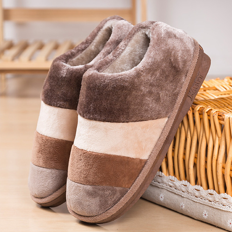 棉拖鞋防滑男鞋带后跟男女家居冬天男士包跟棉鞋冬季毛拖鞋冬家用