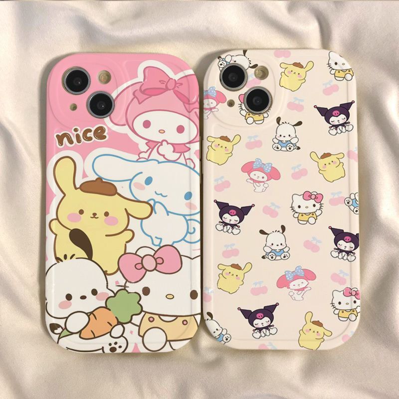 三丽鸥家族苹果15手机壳iPhone14ProMax女13/8P/12/xr软壳X全包11
