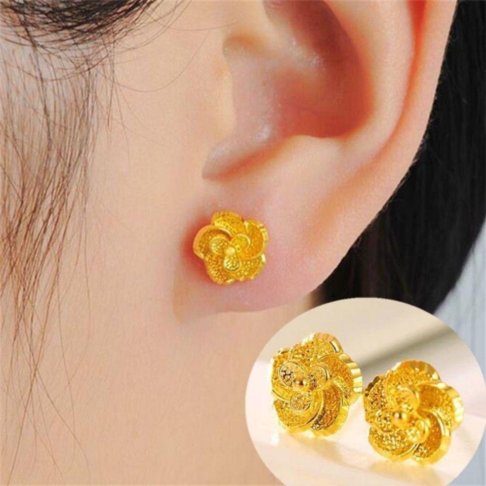 铜合金耳饰 时尚气质款花朵耳钉