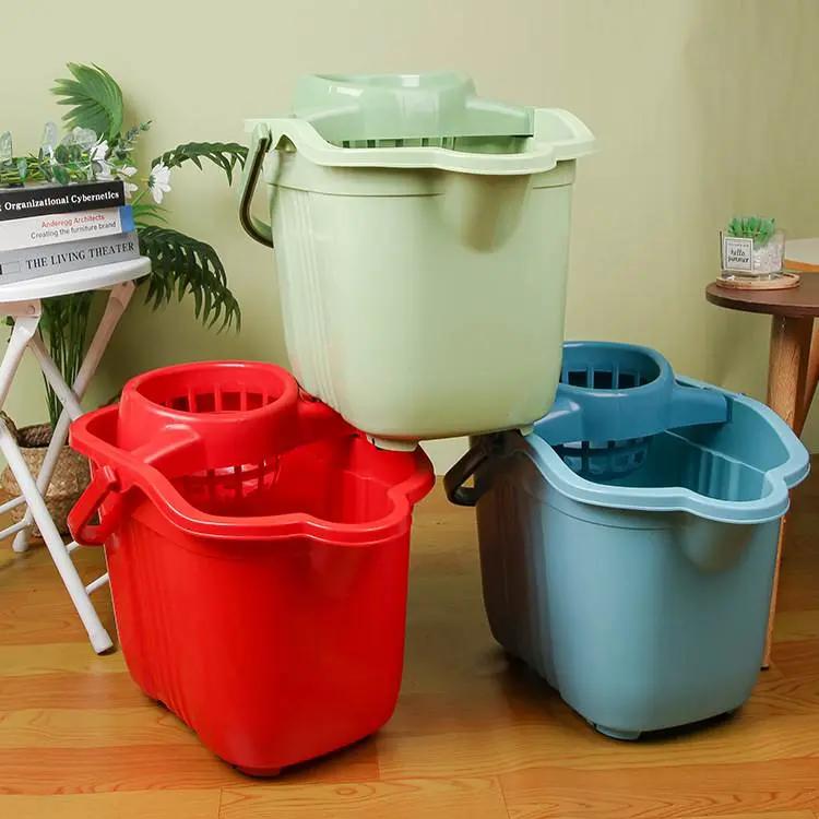 加厚特大容量拖把桶家用塑料地拖桶手提带滑轮免手洗一拖净挤水桶