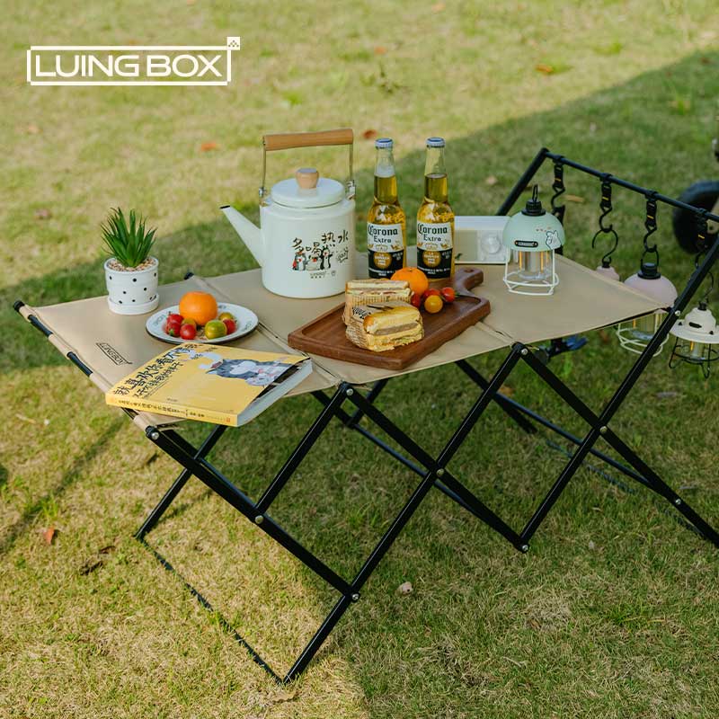LUING BOX露营盒子 悠然两用置物架 户外便携式可折叠野餐置物桌