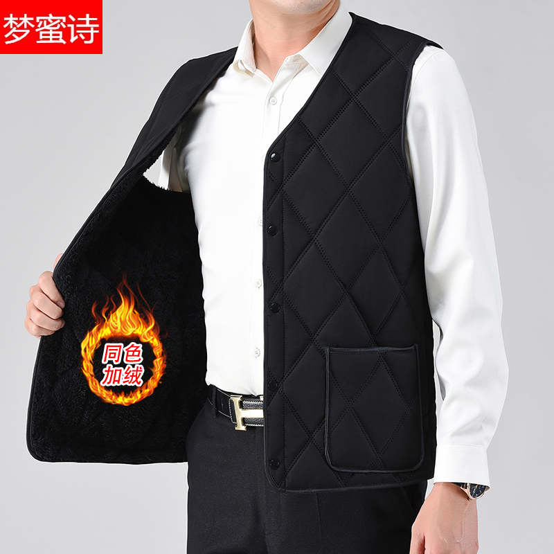 2025秋冬马甲男款加绒保暖中老年新款百搭内马甲女款背心新款爆款