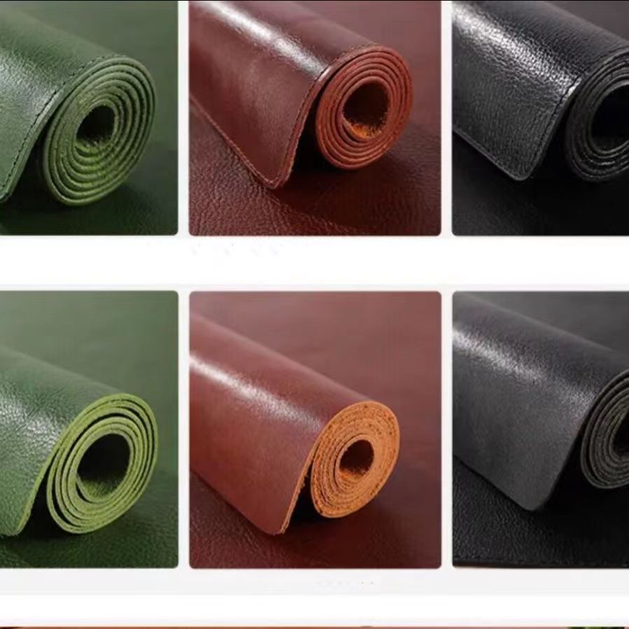 真皮头层牛皮手工DIY牛皮凉席手工皮具牛皮荔枝纹植鞣树糕包沙发