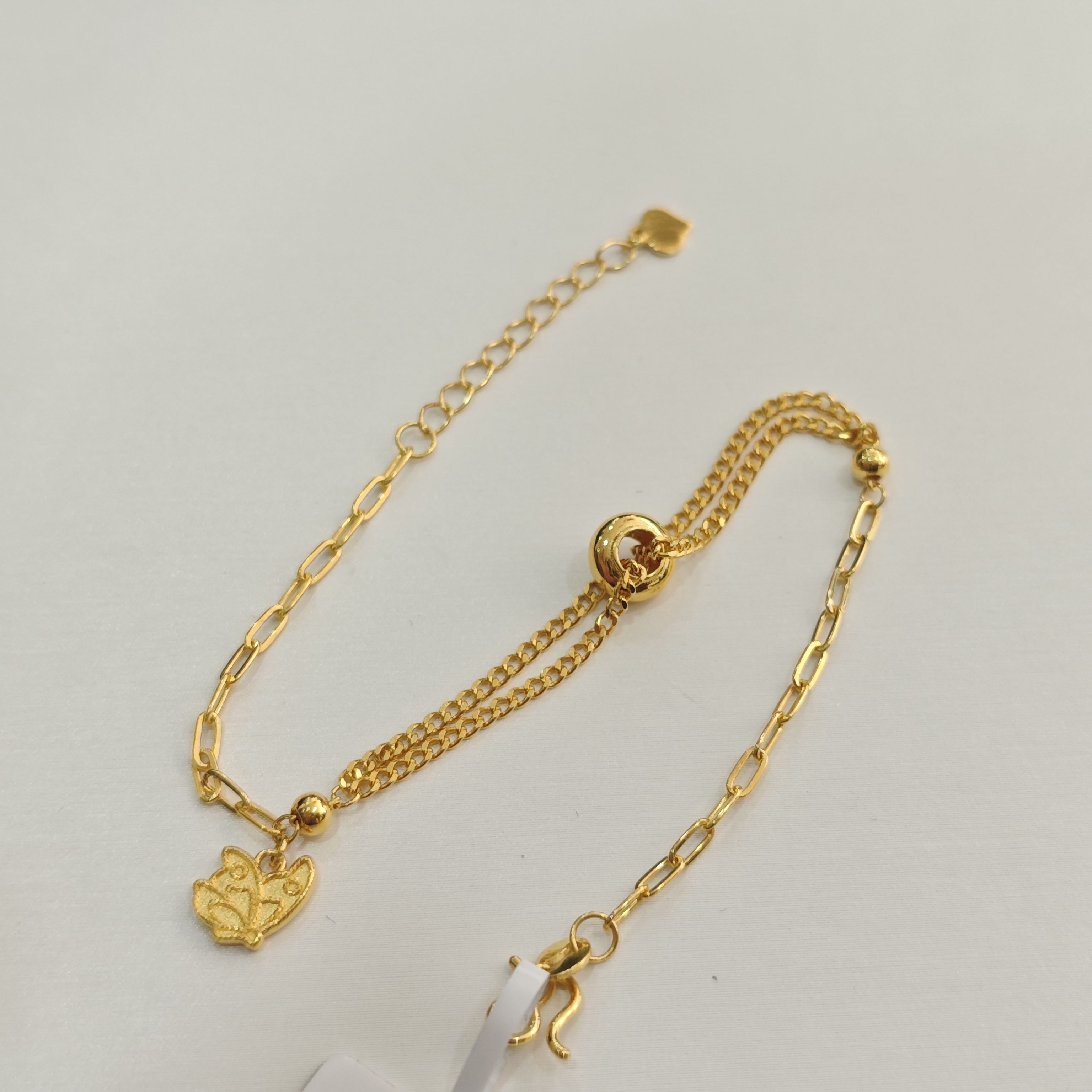 【秀婷专享】足金手链 足金蝴蝶手链 孤品 4.52