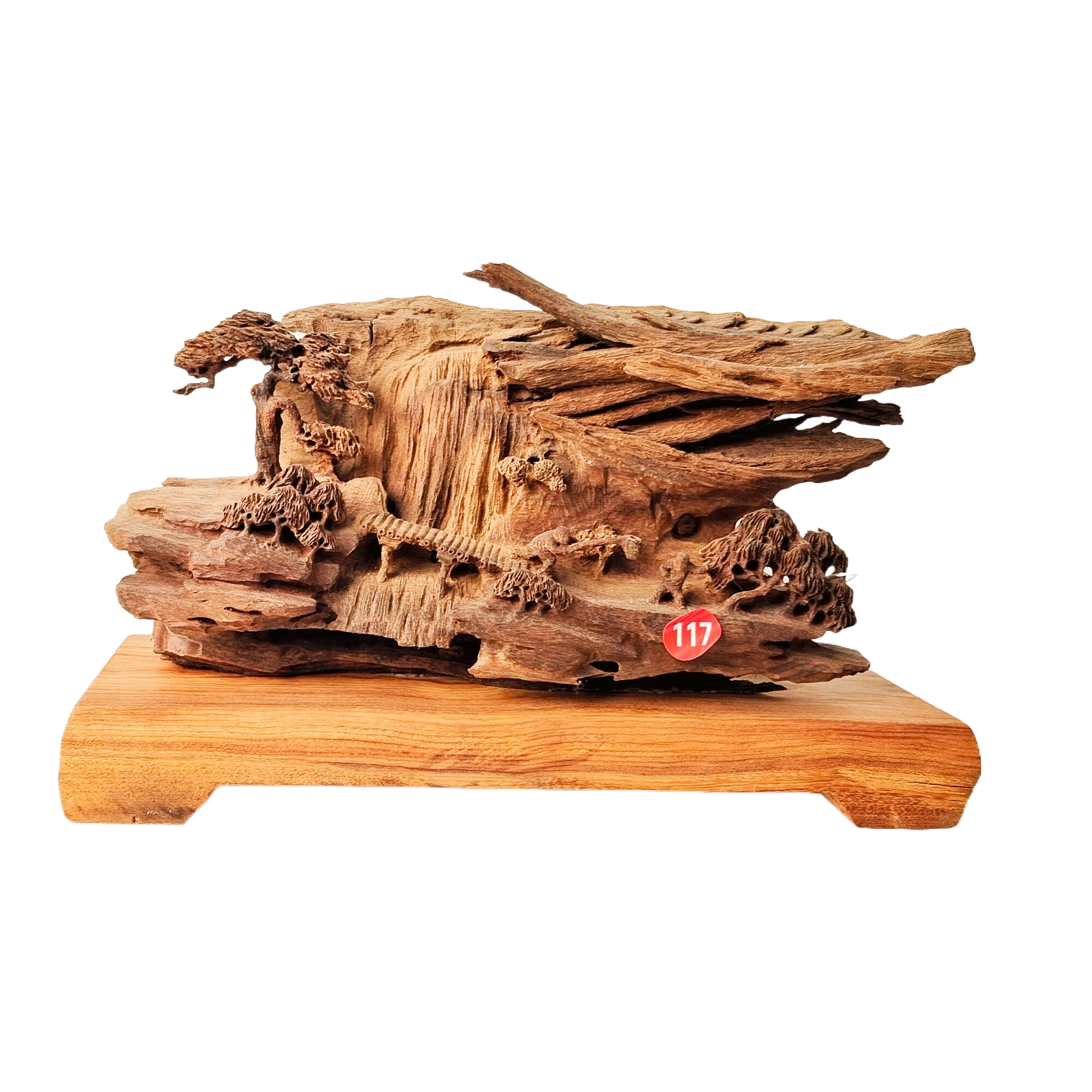 117琥珀木创意作品根雕在桃花盛开的地方家居办公礼品摆件精工制