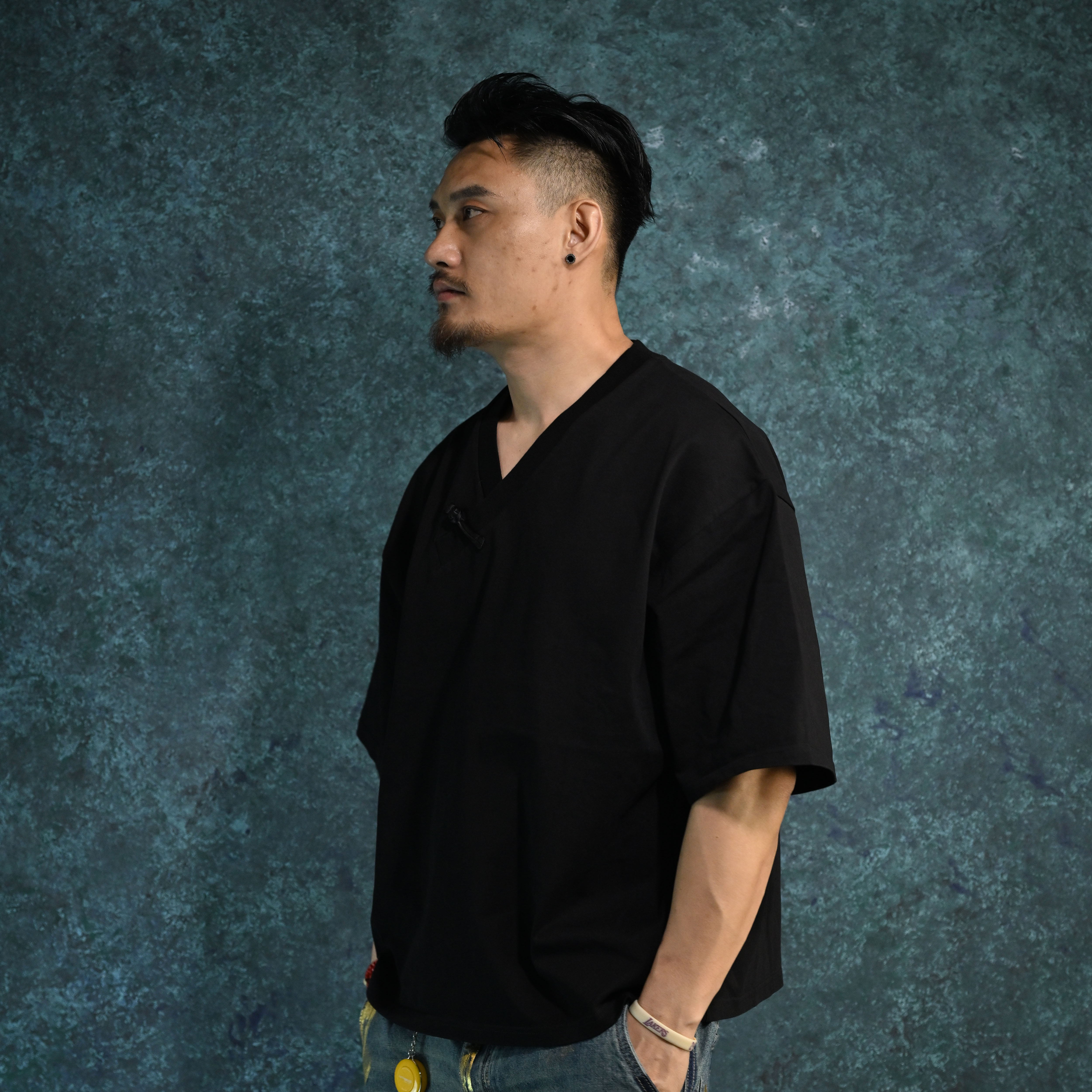 FINCHFIRE新中式半袖上衣300g重磅纯棉国风盘扣中国风半袖桑拿服