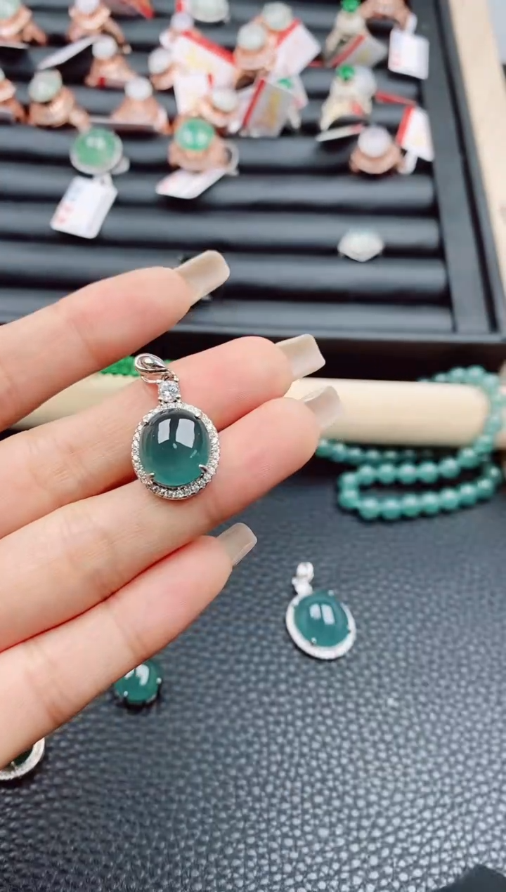 【闪购商品】翡翠珠宝奇石银S925镶嵌1