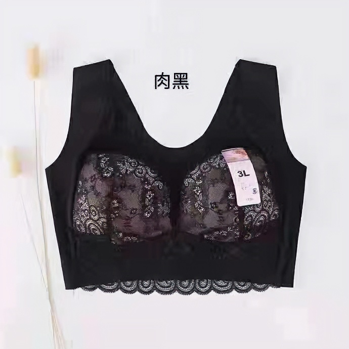 女士加肥加大休闲时尚背心B-003美背蕾丝运动薄款修身透气无痕