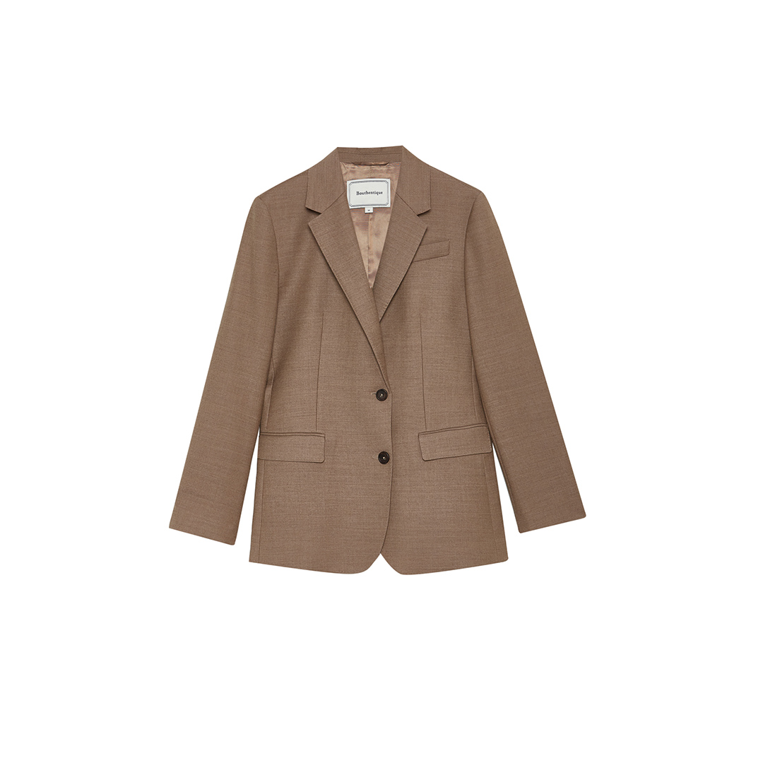 Bouthentique枪驳领百搭通勤单西外套223441J1M05