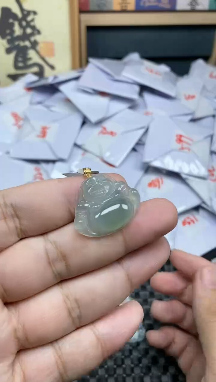 【闪购商品】翡翠吊坠(不含链)18K金镶嵌58173