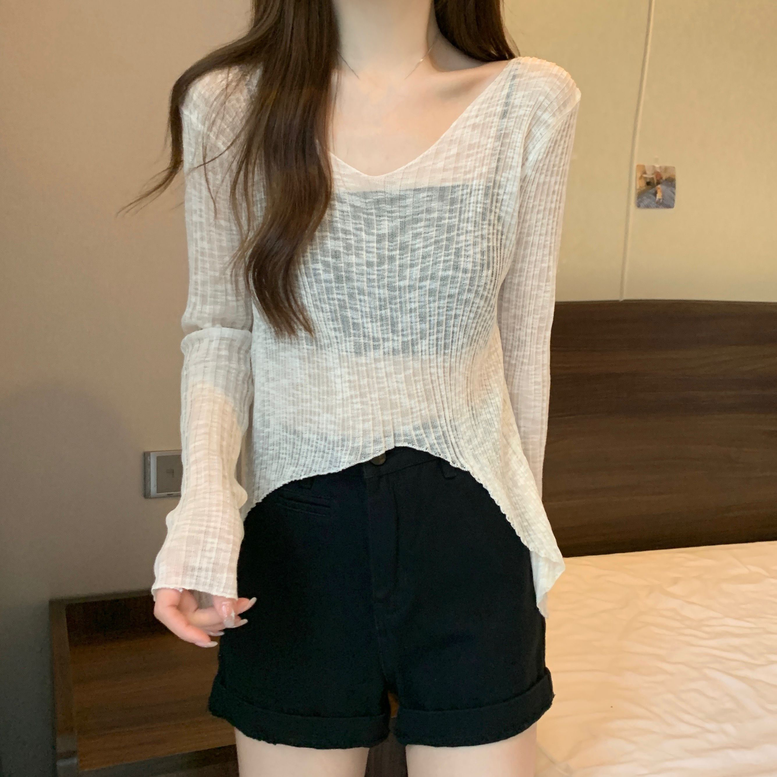 (9.9-19.9)以直播间为准 夏季新款薄款针织衫女百搭上衣