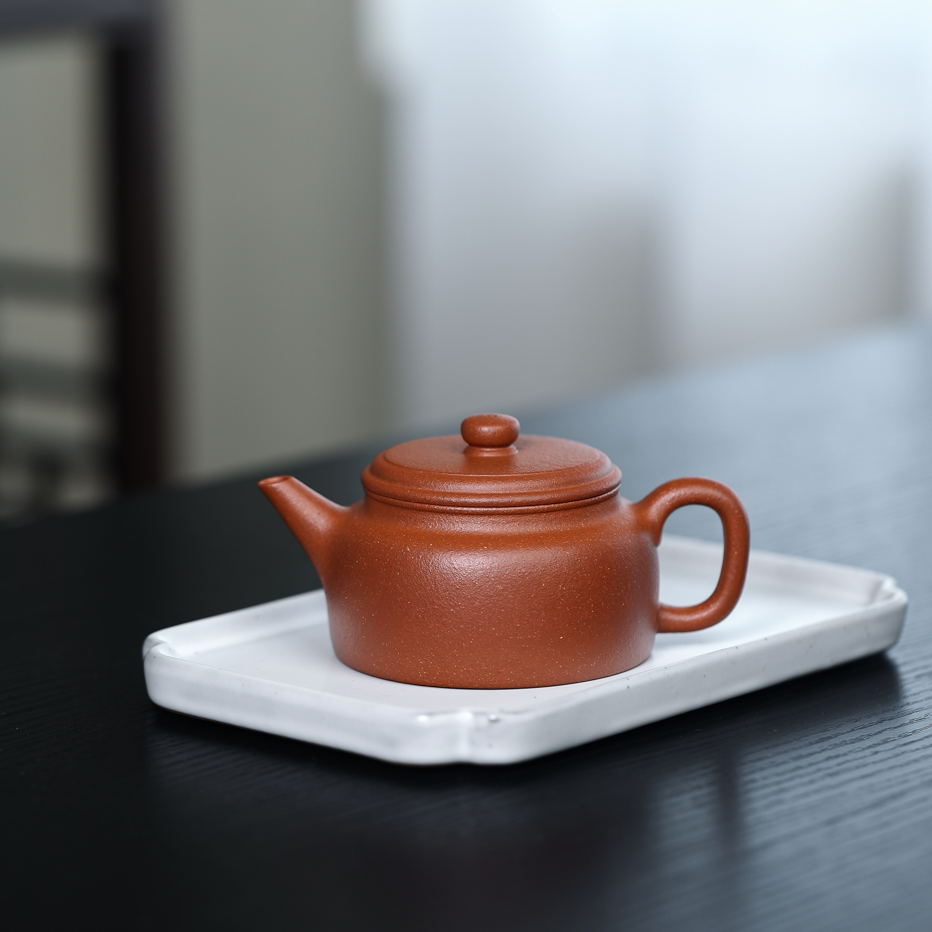 《扁德中》150cc 宝山高纯度99红 降坡 宜兴原矿紫砂壶